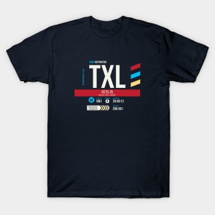 Berlin (TXL) Airport Code Baggage Tag T-Shirt